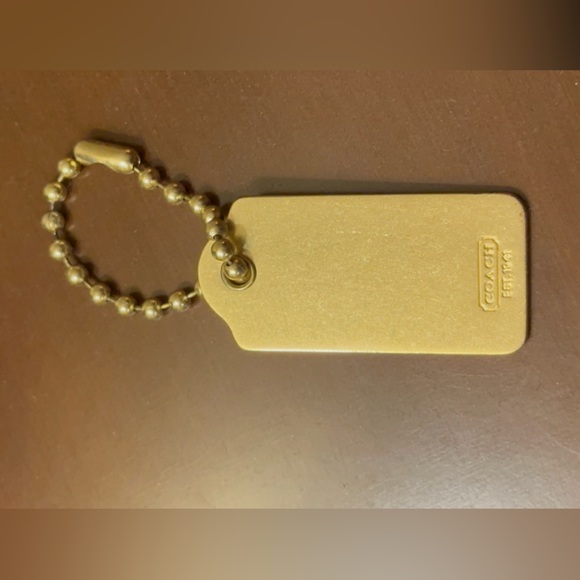 Coach Gold Metal Hangtag rare Y2K era Medium size - Picture 2 of 12